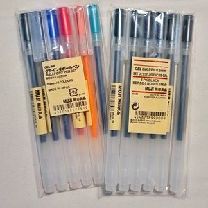 NEW Muji 0.5 Color Cap Gel Pen Set of 12